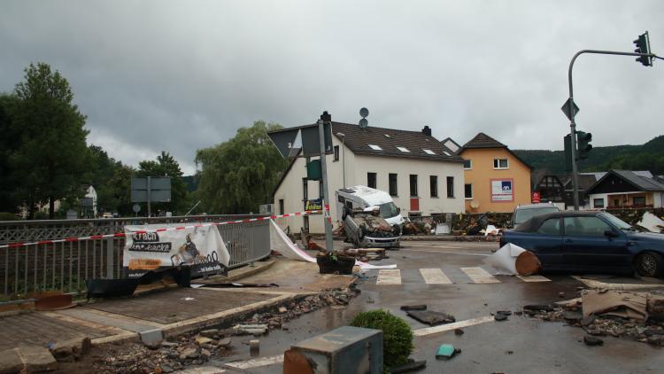 Gemünd, Kreuzung Zentrum am 15.07.2021