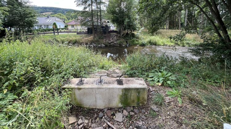 fehlende Brücke in Mauel, Juli 2023